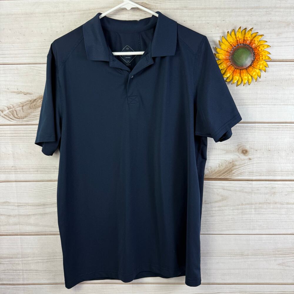 BONOBOS Maide Slim Fit Polo Shirt Mens Size M Short Sleeve M-FLEX Navy Blue